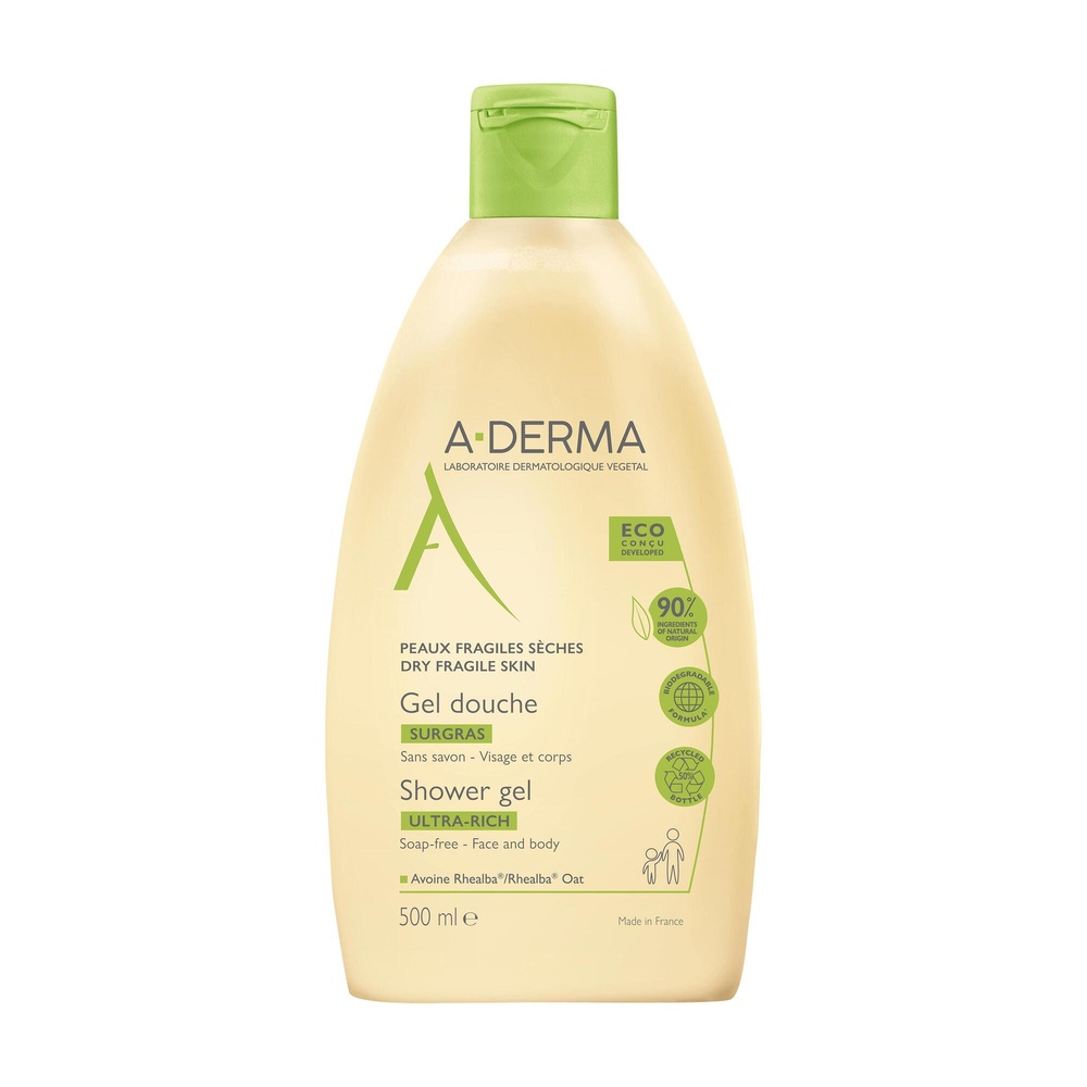 A-Derma A-Derma - Les Indispensables - Gel douch e surgras nourrissant 500ml Gel douche