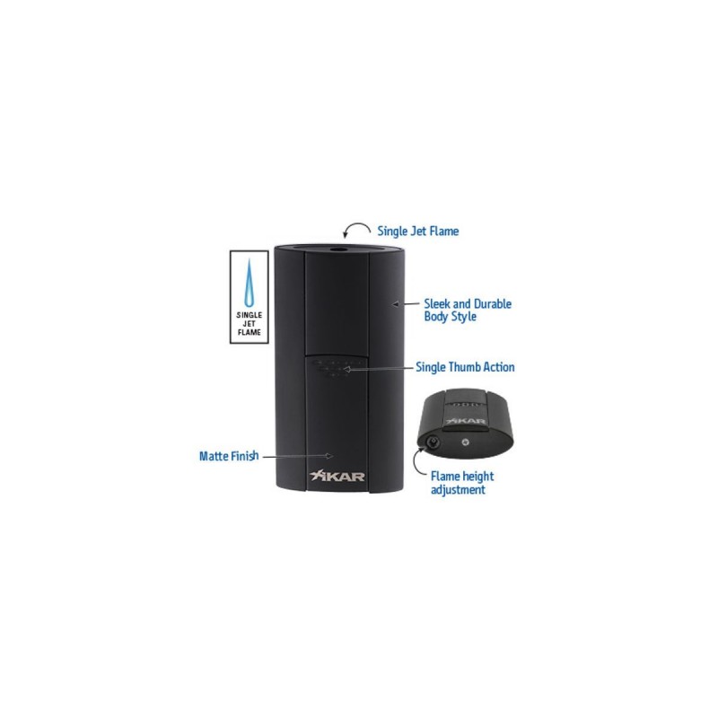 Feuerzeug Jetflamme Xikar, flash single black