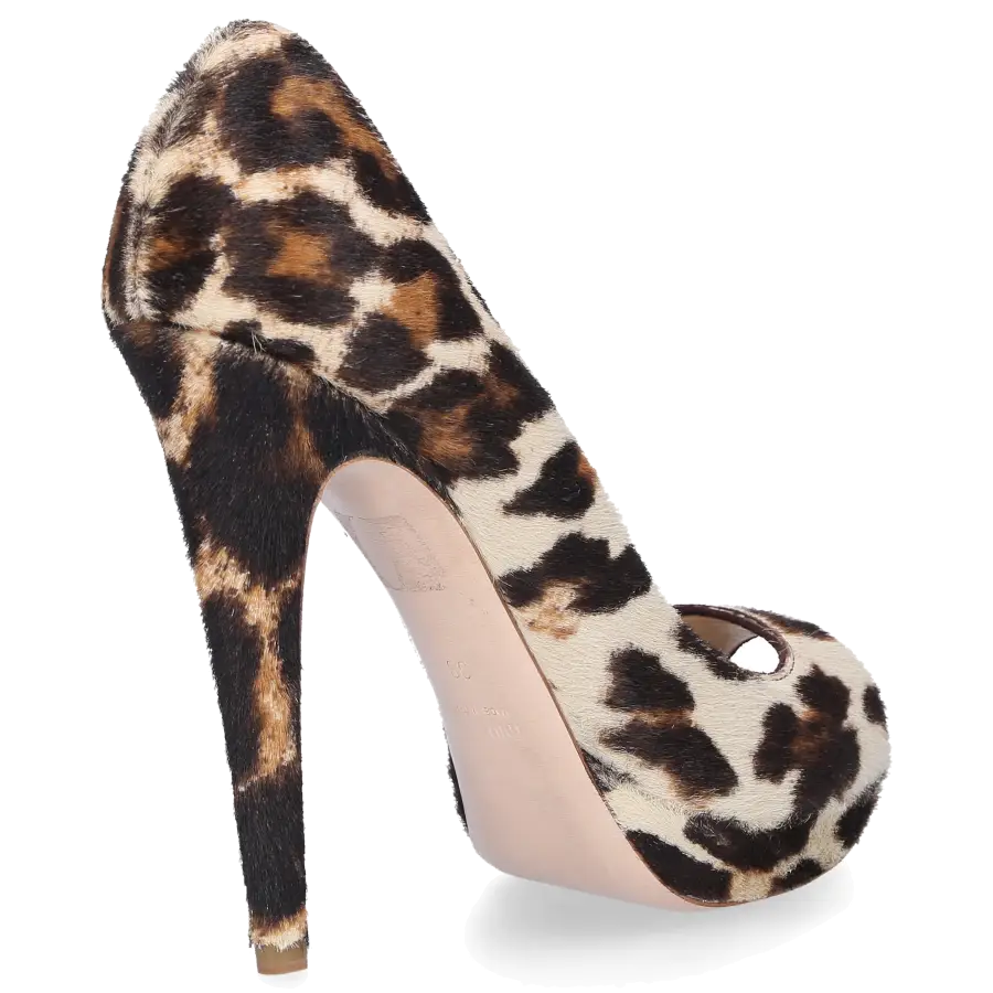 Miu Miu - Peeptoes P104 Pony - beige