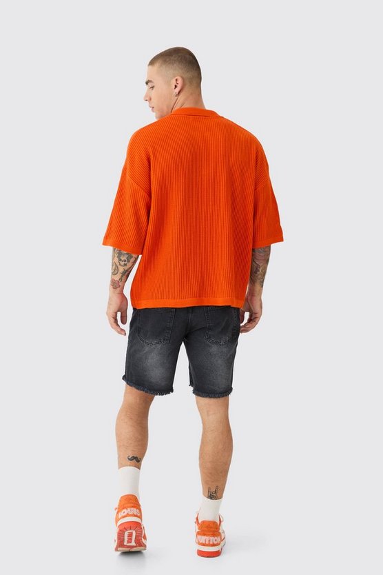 Schwarze Slim Jeansshorts