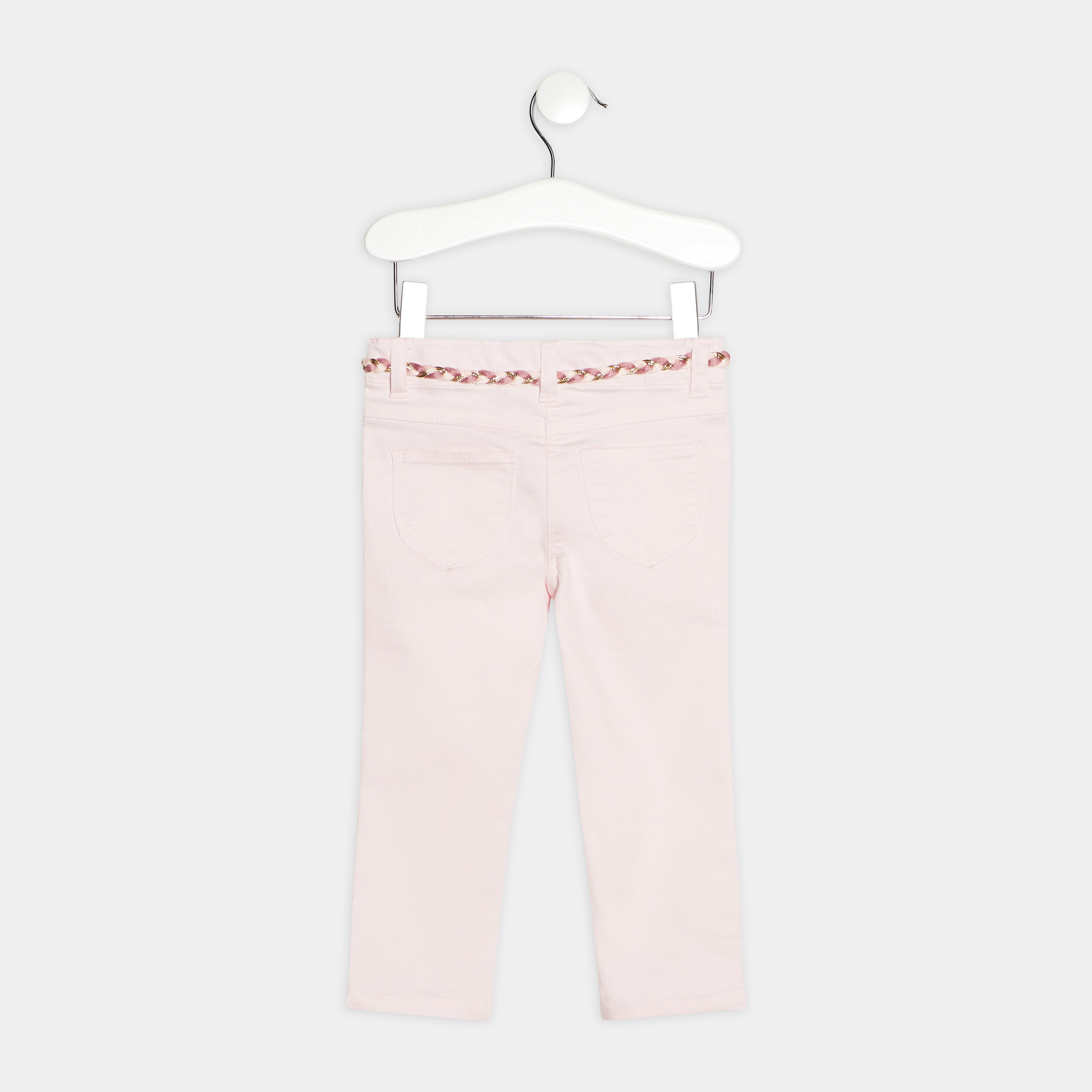 Pantalon slim enfilage facile Creeks rose poudrée bébé fille | La Halle