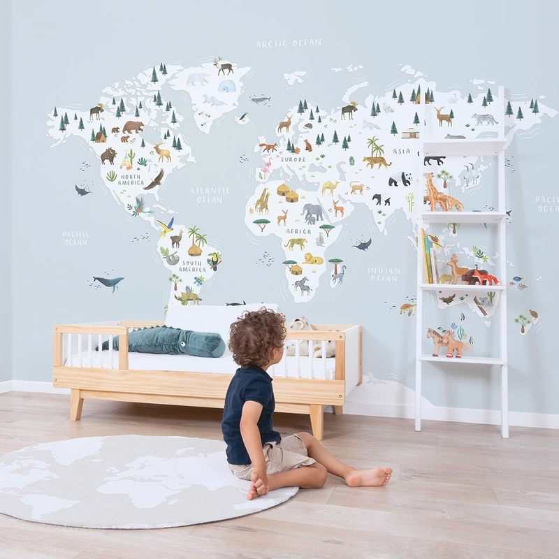 Décor mural papier pein Living earth Lilipinso and Co