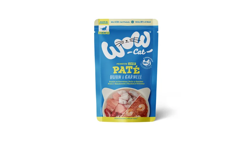 WOW Katzennassfutter Junior Huhn & Garnele 125 g