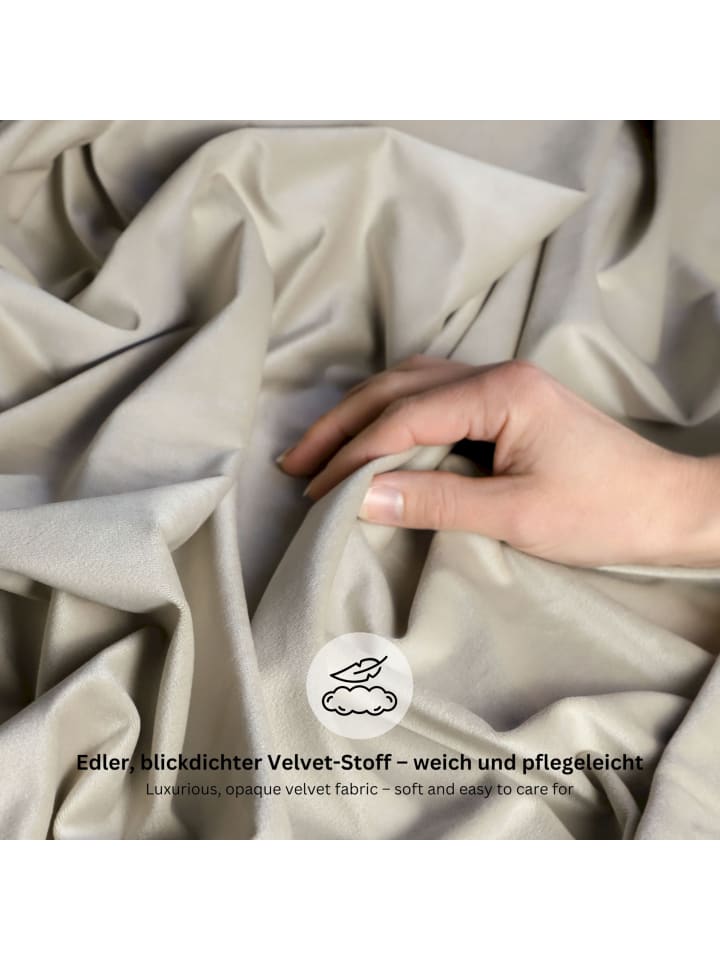 Tom Tailor TT Ösenvorhang VelvetSignature 140 x 250 cm in Beige günstig kaufen 140 x 250 cm