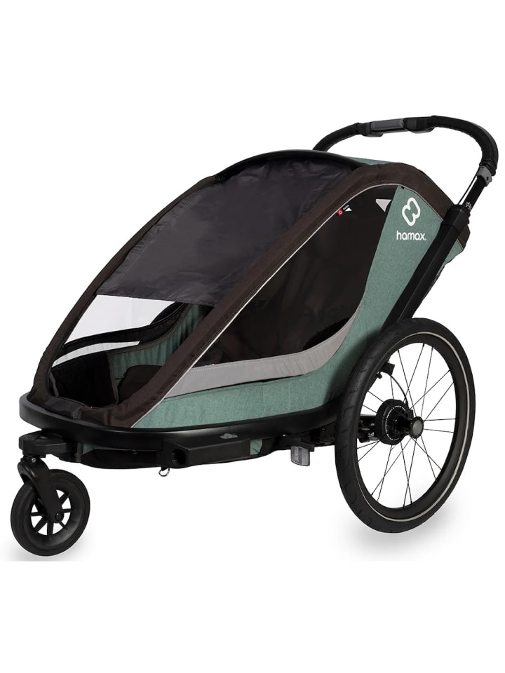Hamax Hamax Cocoon Kinderfahrradanhänger für 1 Kind - Farbe: Grün / Schwarz günstig kaufen