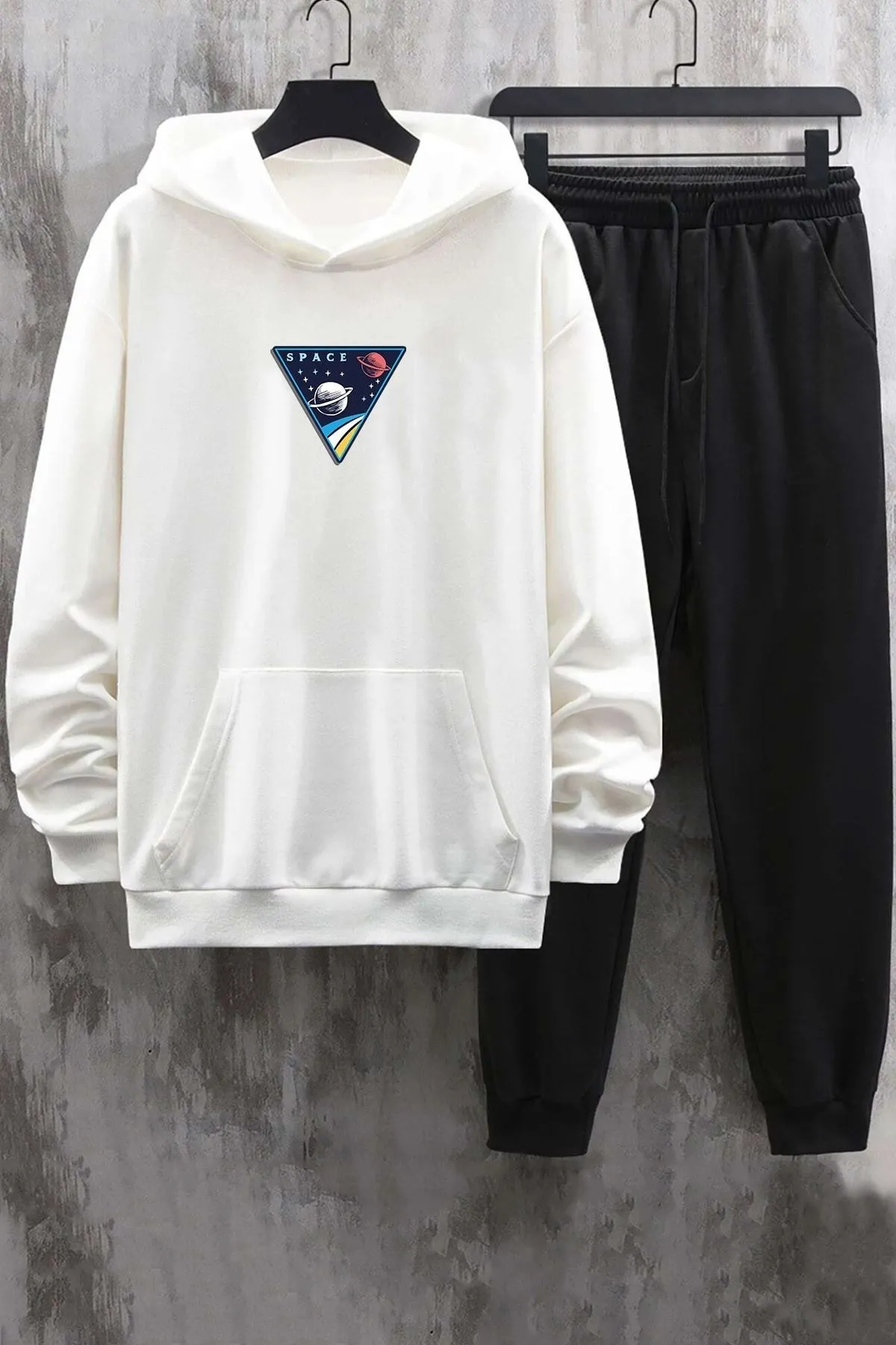 uyguntarz  Unisex-Trainingsanzug-Set mit Weltraum-Aufdruck