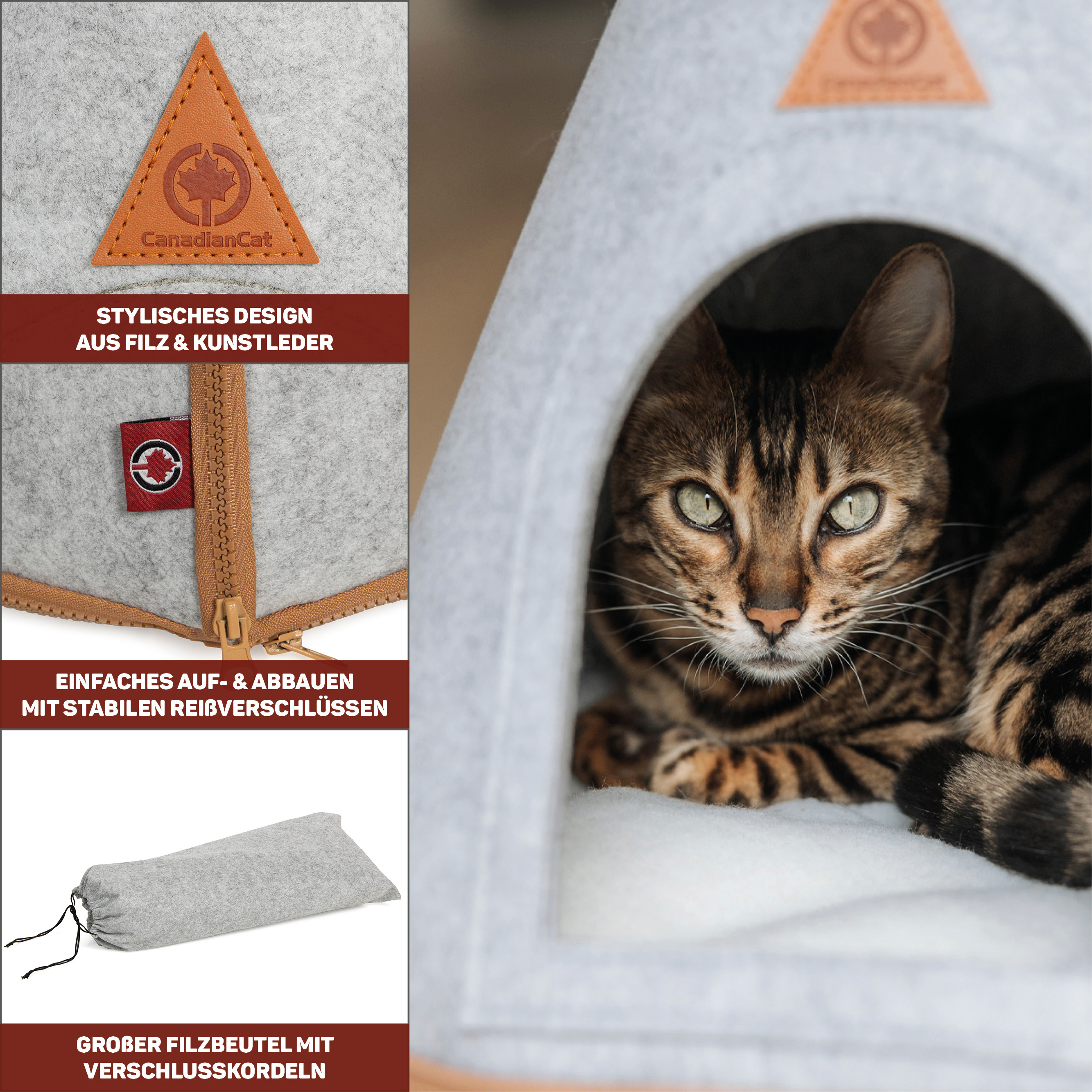 Canadian Cat Katzenhöhlen Canadian Cat Company Katzenzelt Cone