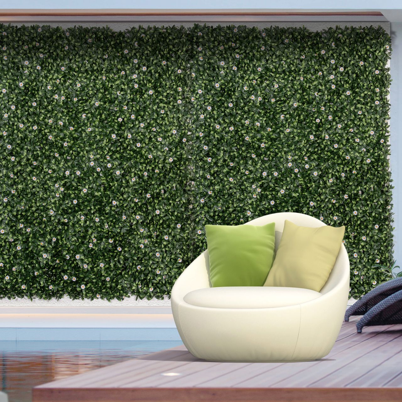Outsunny 12 Stück künstliches Pflanzenwand Garten Outdoor Dekor