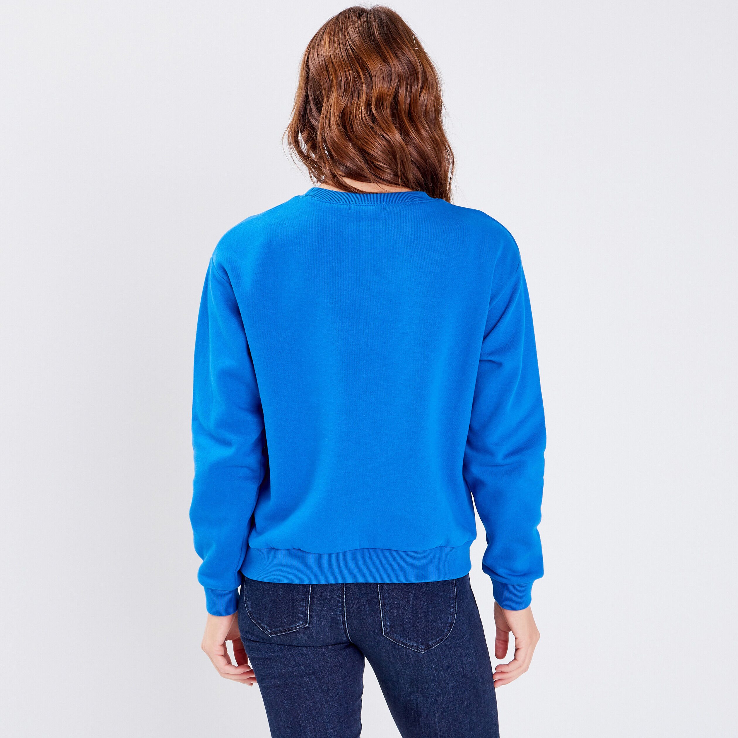 Sweat manches longues bleu femme | Cache Cache
