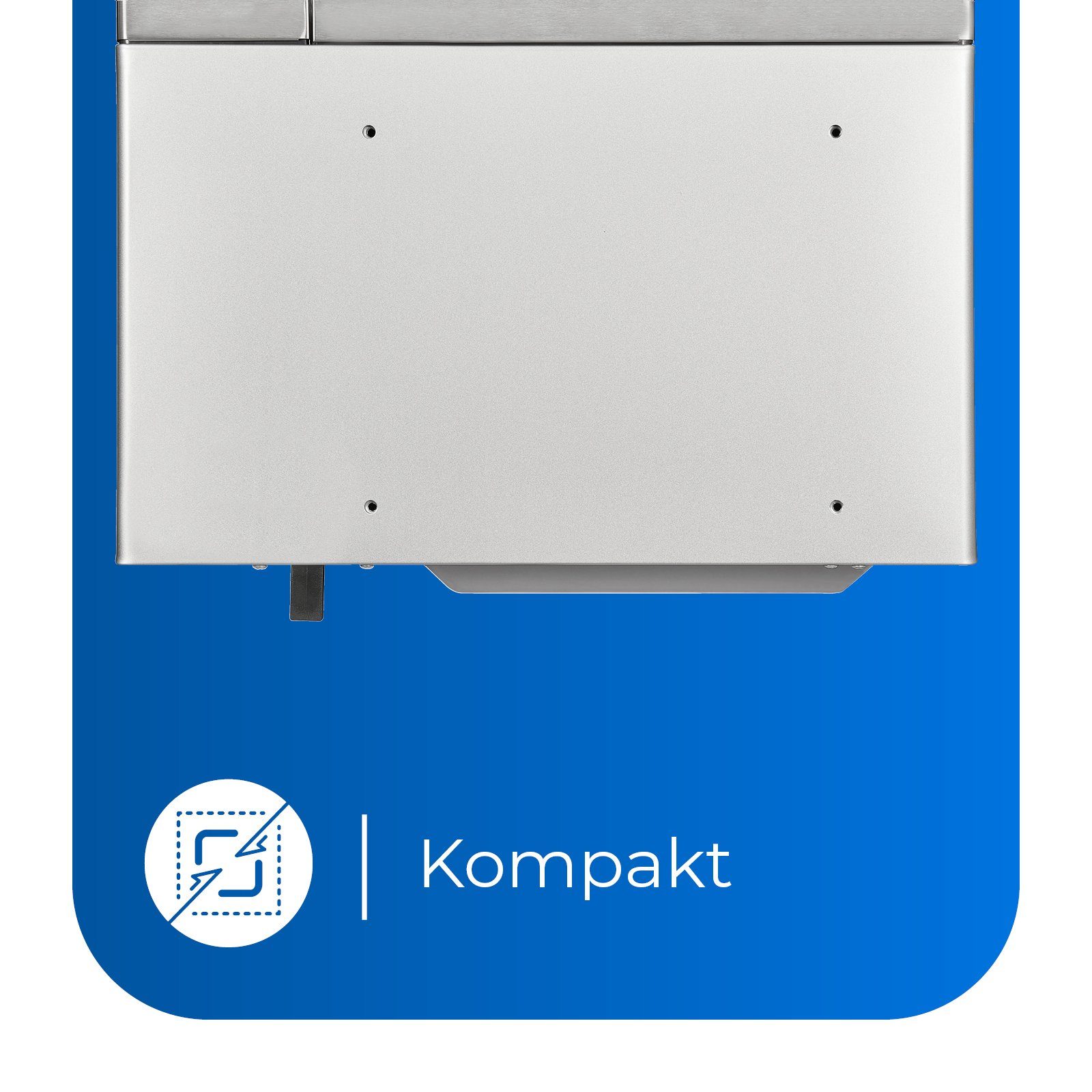 exquisit Mikrowelle UMW 800G-3.1 Inox, Mikrowelle, Grill, 20,00 l, unterbaufähig, inkl. Grill-Funktion, Drehteller 24,5cm Ø