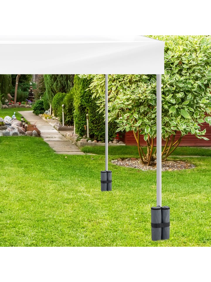 relaxdays 4 x Pavillon Sandsäcke in Grau günstig kaufen onesize