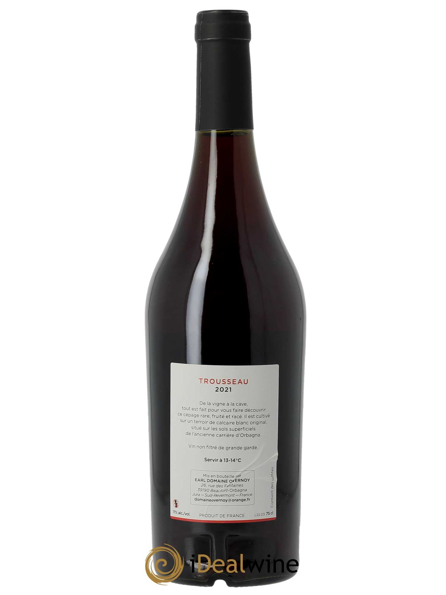 Côtes du Jura Trousseau Guillaume Overnoy  2021 - Lot de 1 Bouteille