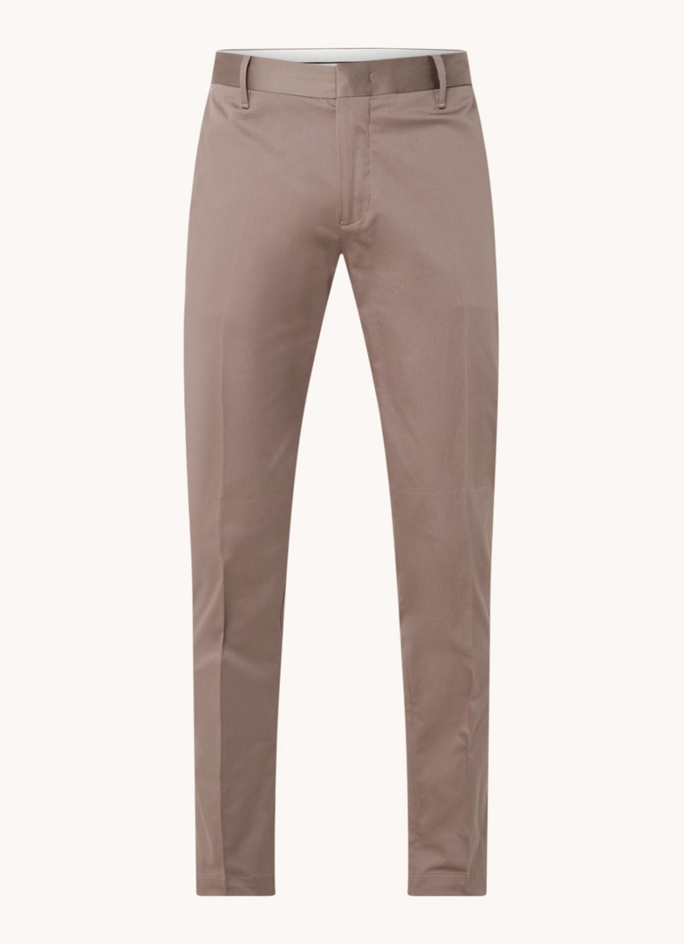 Emporio Armani sašaurinātas piegriezuma chino bikses ar sānu kabatām un elastīgu piegriezumu.