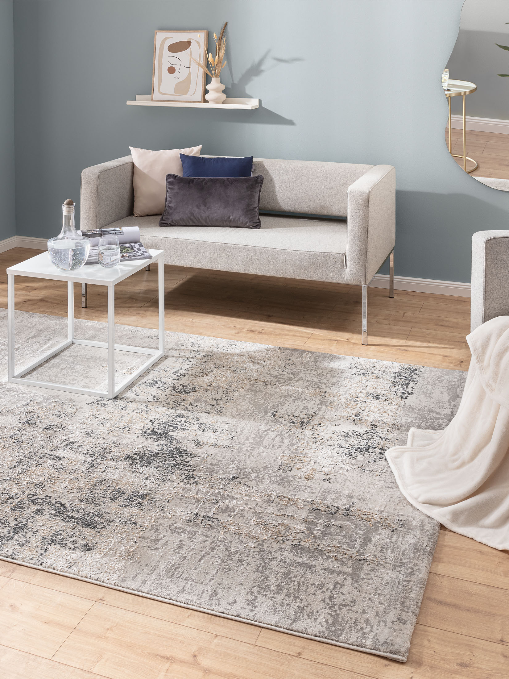 Carlisle Vintage-Teppich, Vintage Blau
