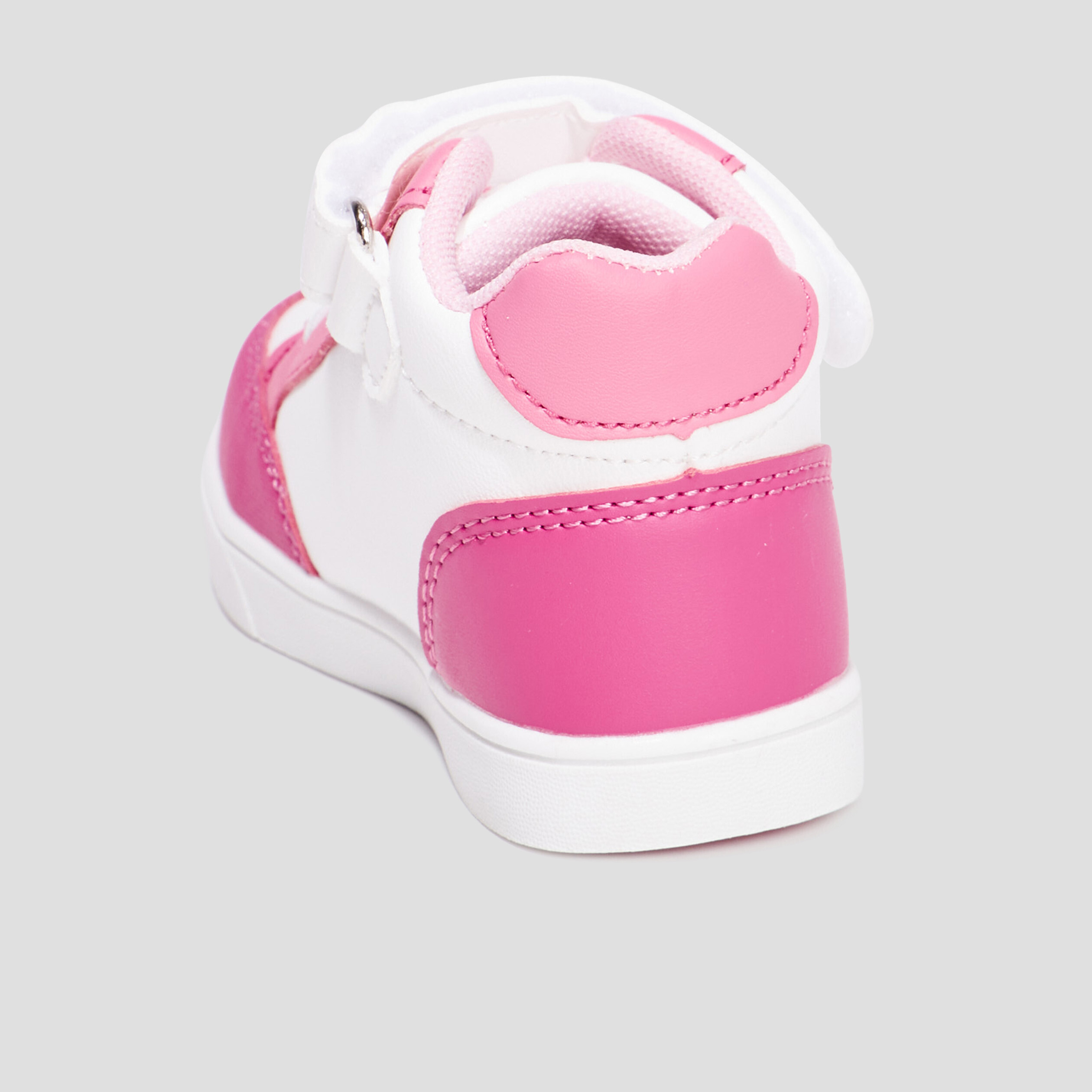 Baskets montantes à scratchs Kicone rose bébé fille | La Halle