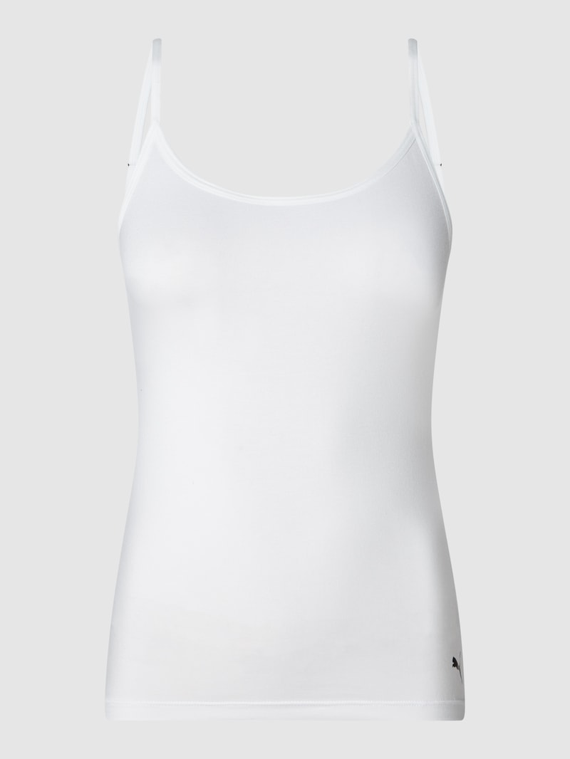 Slim Fit Top mit Modal-Anteil in weiß