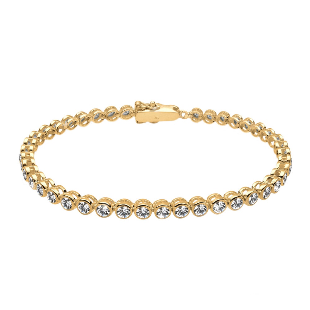 Elli Elli Bracelet Élégant avec des Cristaux Bracelet Femme - (925/1000) Argent Plaqué Bracelet