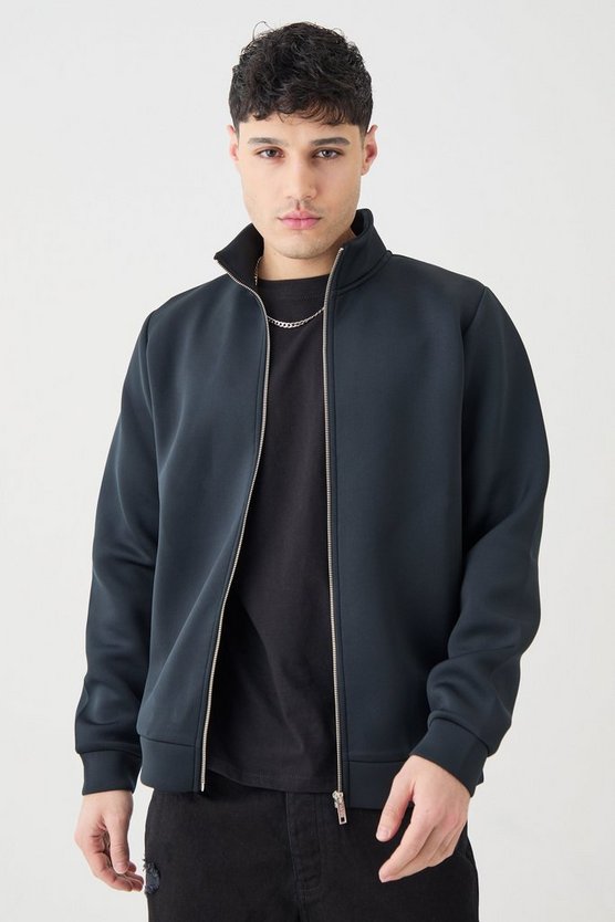 Scuba Overshirt mit Trichterkragen