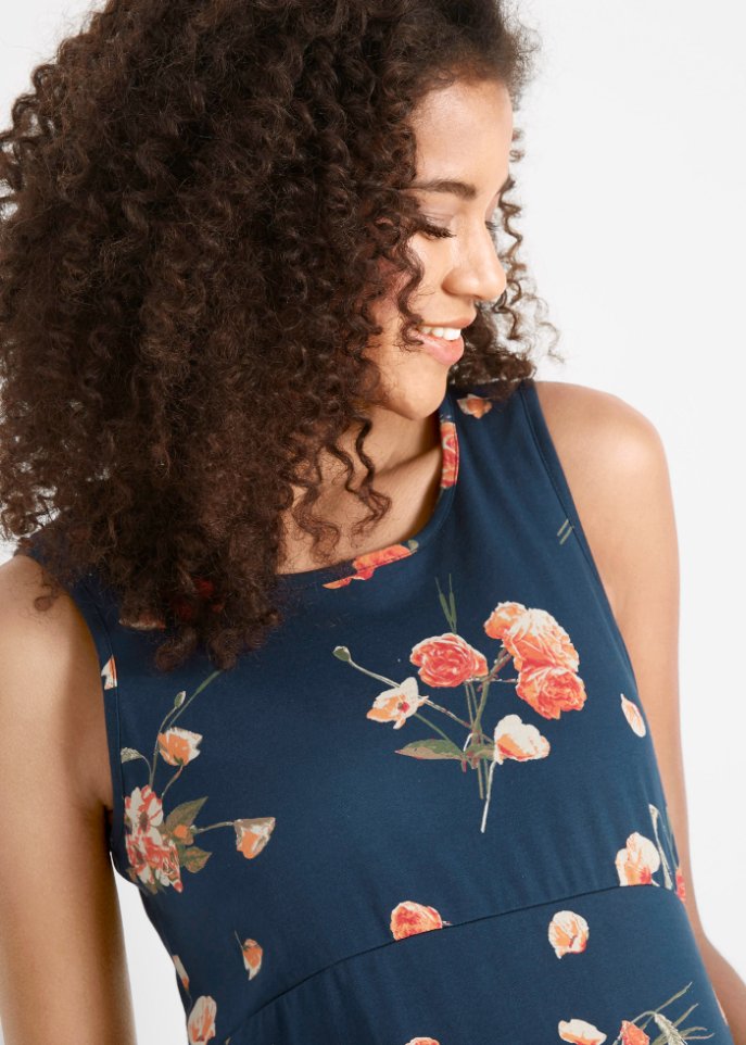 Jersey-Umstandskleid mit Blumendruck