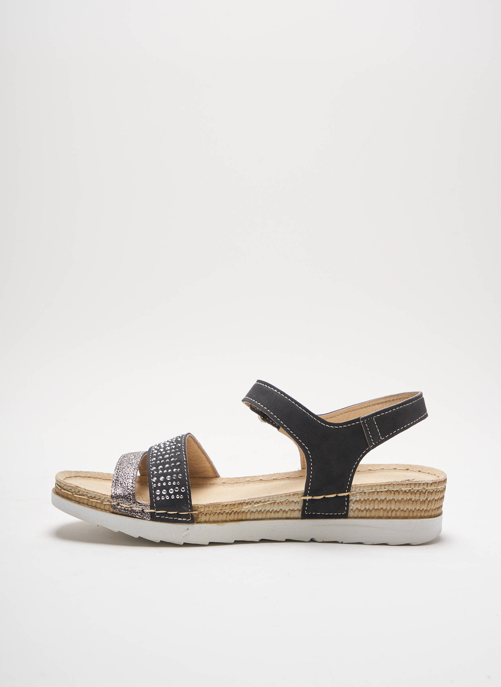 Moran S Sandales Nu Pieds Femme couleur noir