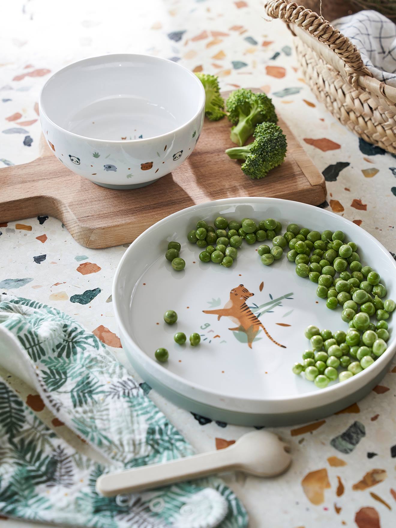 Set vaisselle en céramique et silicone hérissons