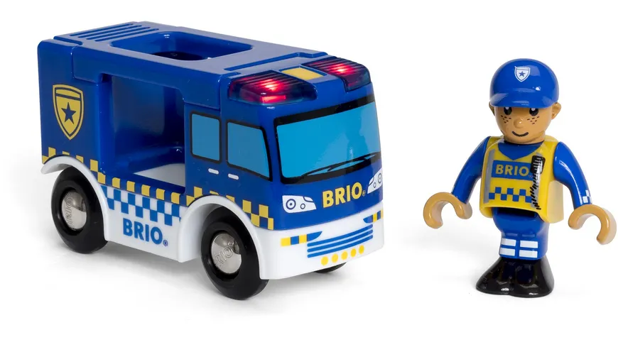 BRIO Bahn - Polizeiwagen mit Licht und Sound