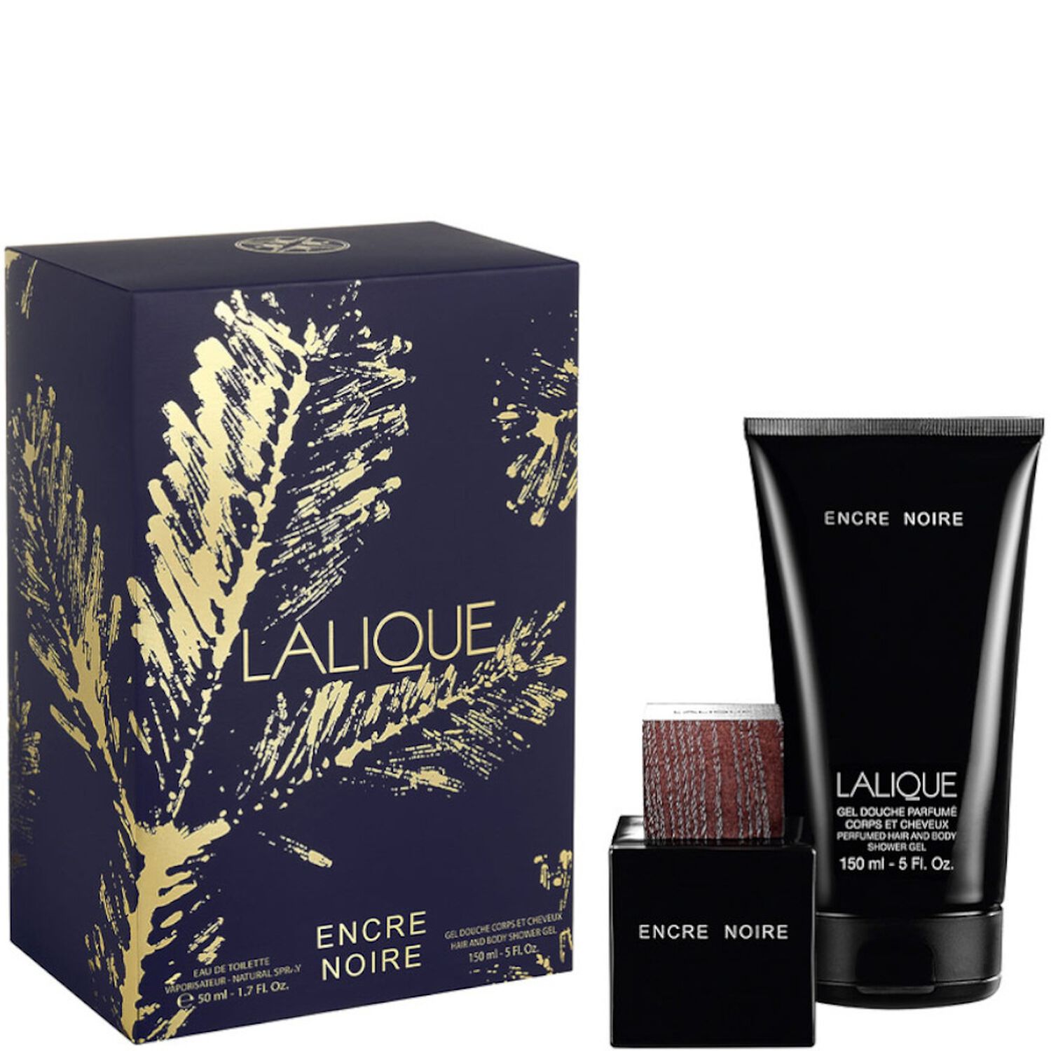 Lalique Encre Noire Coffret Eau de Toilette 50 ml + Gel Douche Parfumé 150 ml