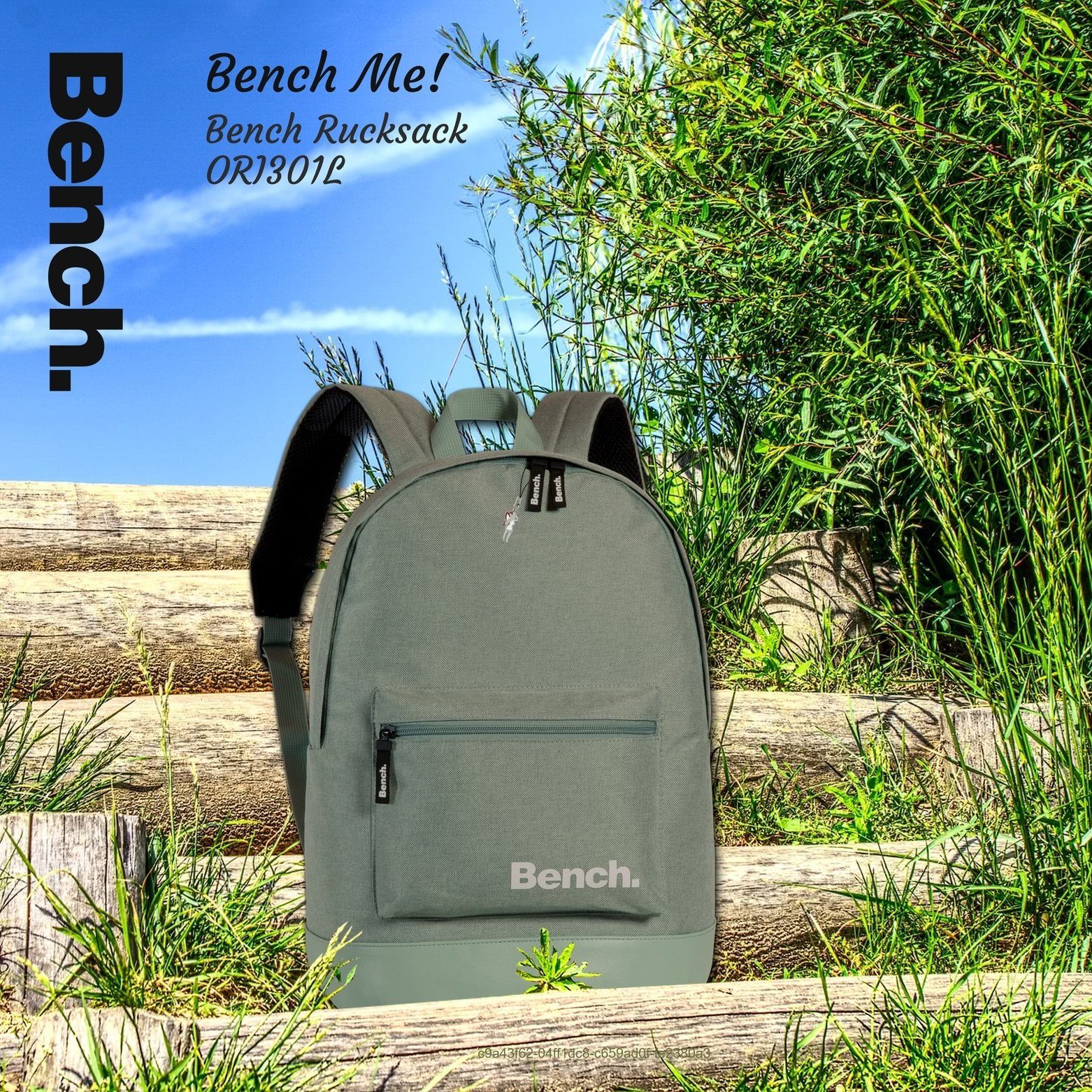 Bench. Sporttasche Bench sportlicher Rucksack Polyester PU (Freizeitrucksack), Freizeitrucksack, Sporttasche Polyester, grün, mint ca. 42cm hoch
