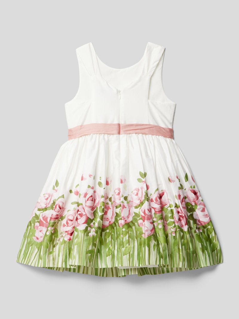 Kleid mit floralem Muster in rosé
