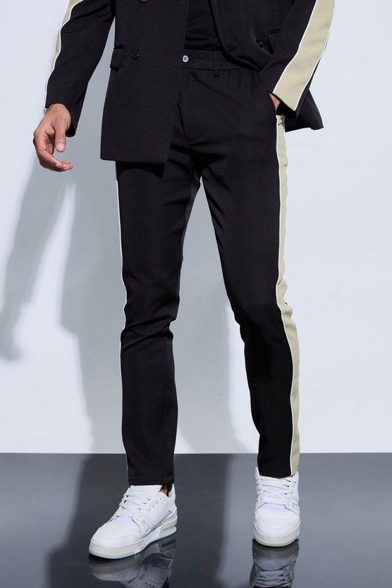 Gerade Hose mit Komfort-Bund und Sport-Streifen