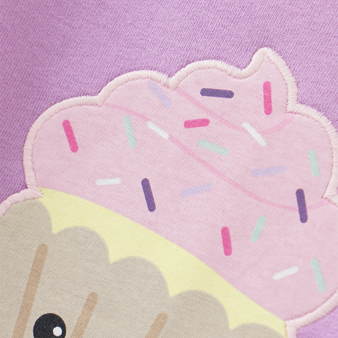 Mädchen Sweatshirt mit Cupcake-Applikation