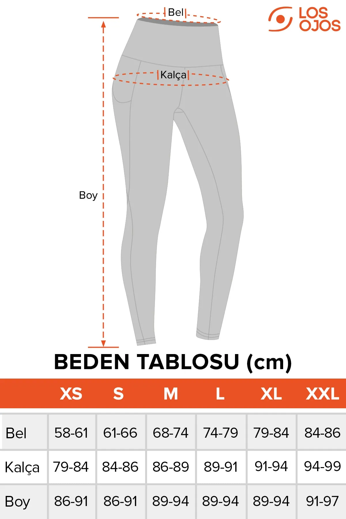 LOS OJOS  Marineblaue, kompakte Sport-Leggings mit hoher Taille und doppelten Taschen für Damen