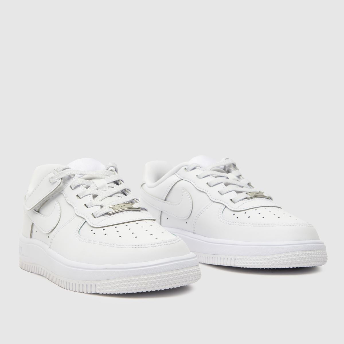 Nike fehér Force 1 Low könnyű felhúzású junior cipők