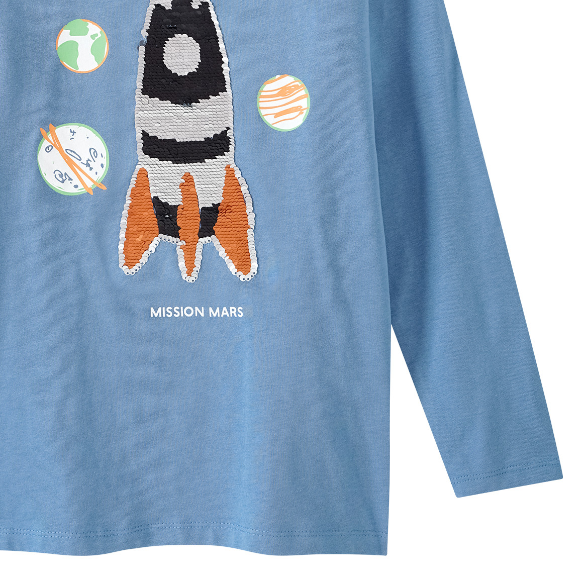 Jungen Langarmshirt mit Wendepailletten