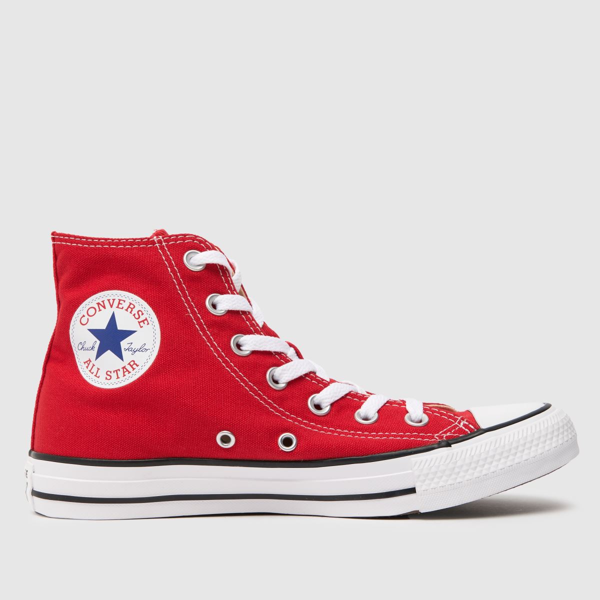 Converse – All Star – Röda höga sneakers