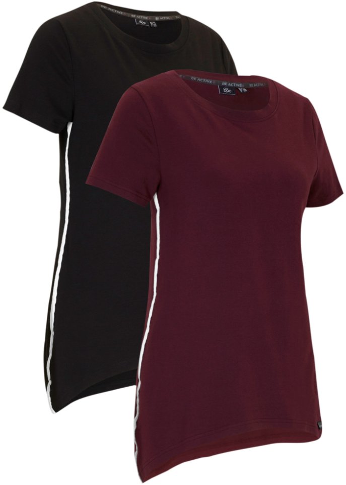 Funktions-T-Shirt mit Zipfel (2er Pack)
