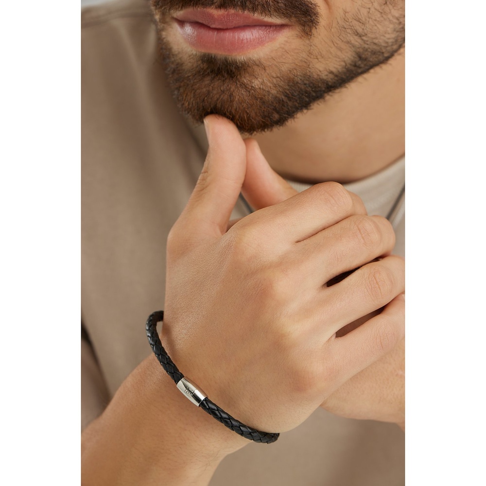 caï Bracelet Acier inoxydable, Cuir Bracelet