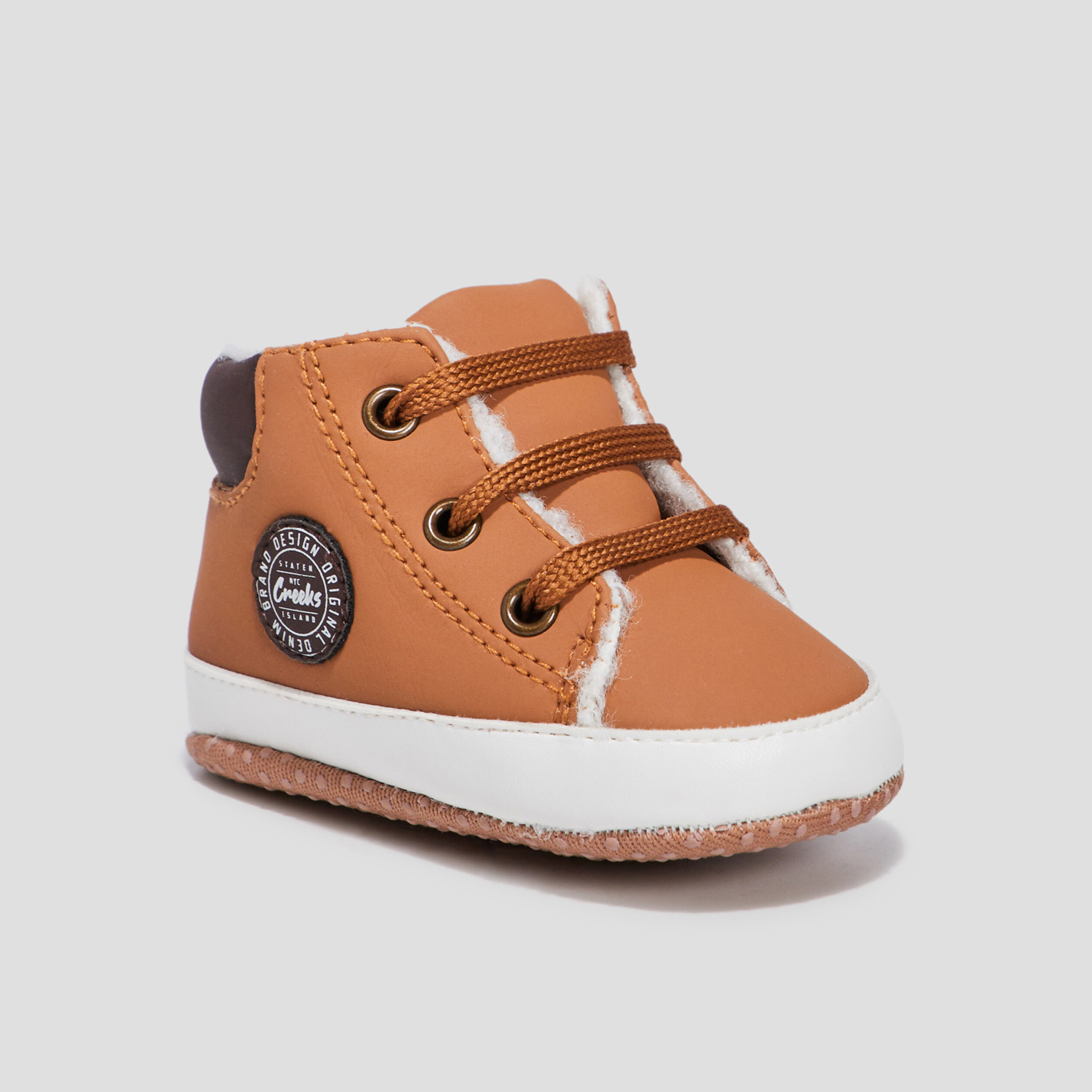Bottillons à lacets Creeks camel bébé garçon | La Halle