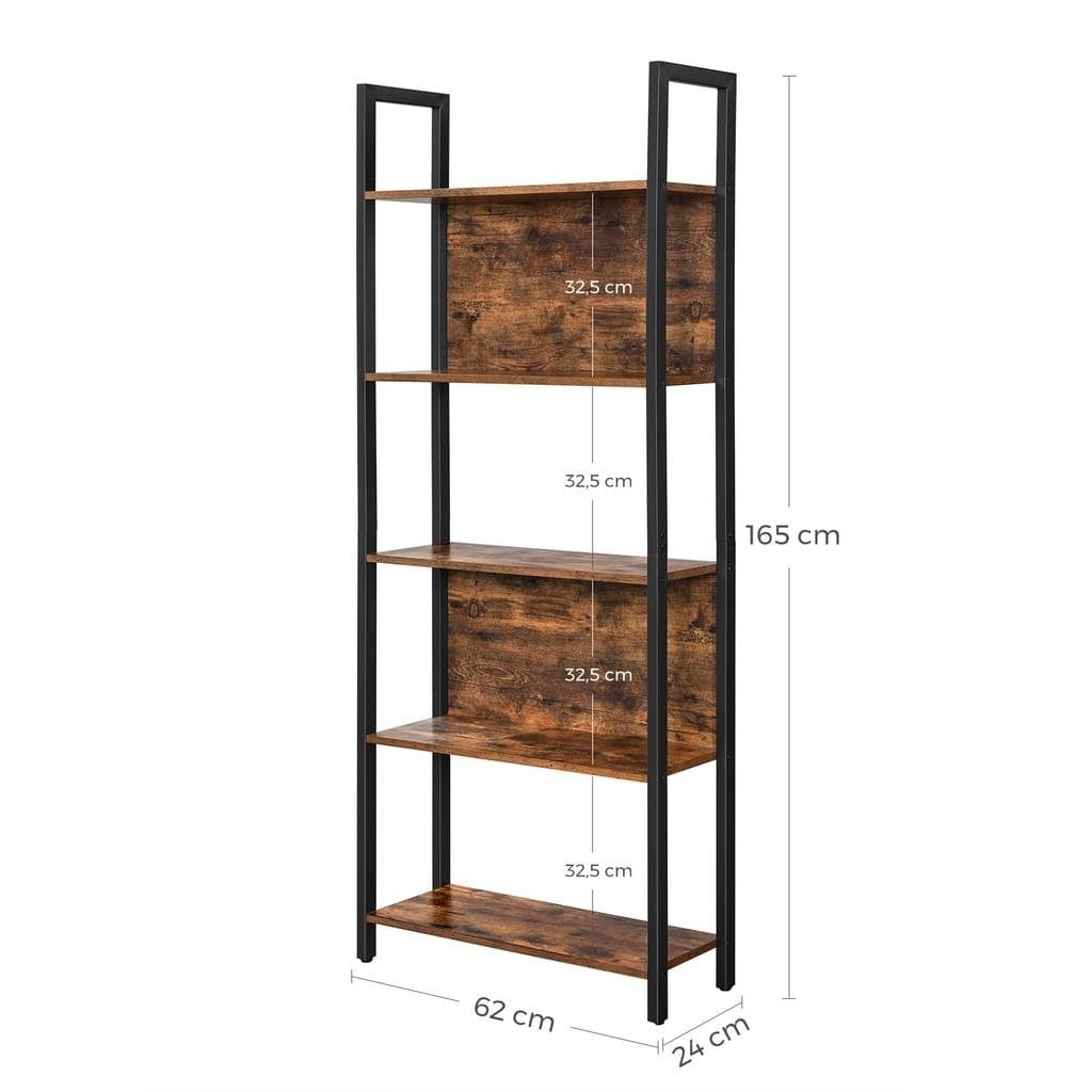 VASAGLE Bücherregal, Küchenregal, Standregal, multifunktional, 5/6 ebenen