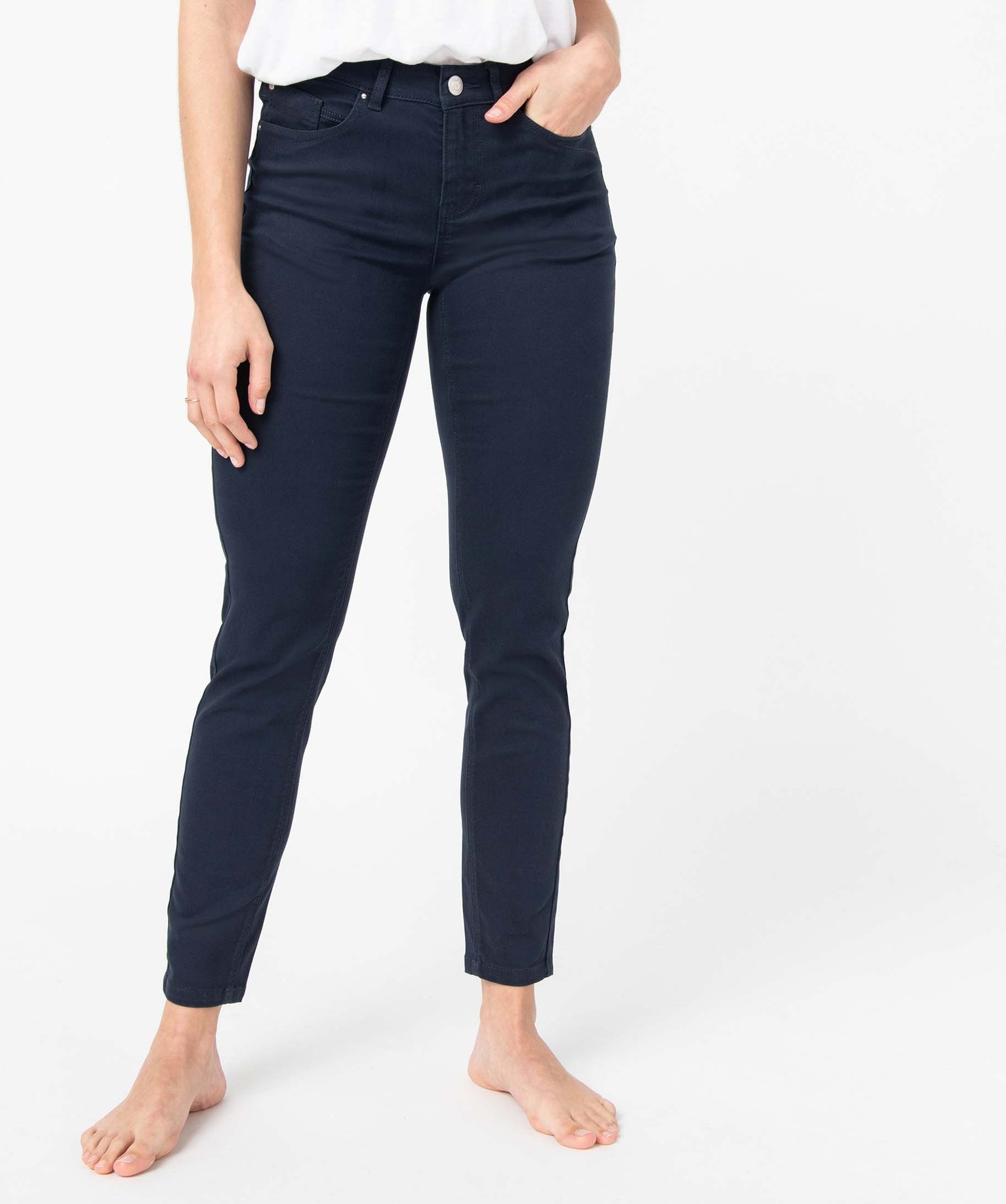 Pantalon femme coupe Slim - L26 marine | GEMO