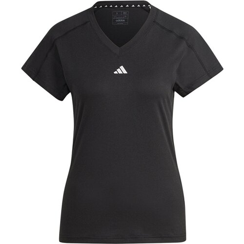 DAMEN SHIRT AEROREADY TRAIN ESSENTIALS MINIMAL BRANDING V-NECK