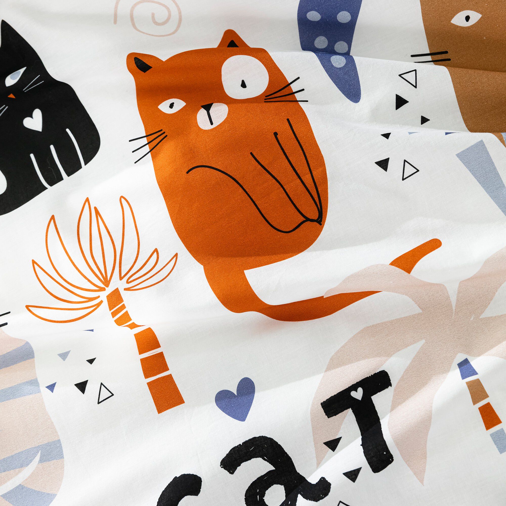 Linge de lit enfant Minou imprimé chat 1 personne
