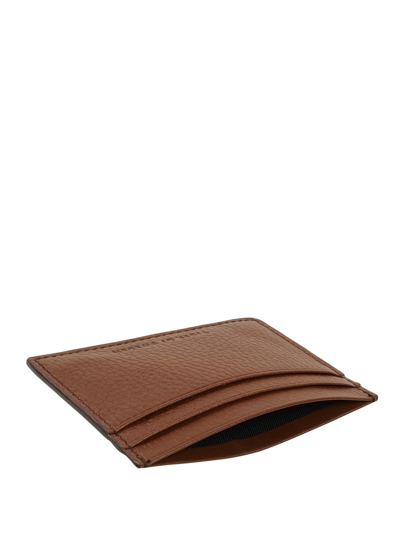 Kartenetui aus Leder Modell 'Wake' in cognac