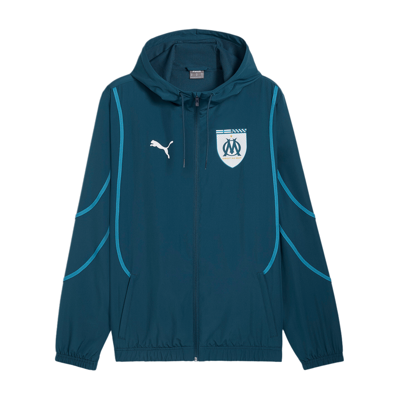 PUMA Olympique Marseille Prematch Jacke 2024/2025 Blau F22