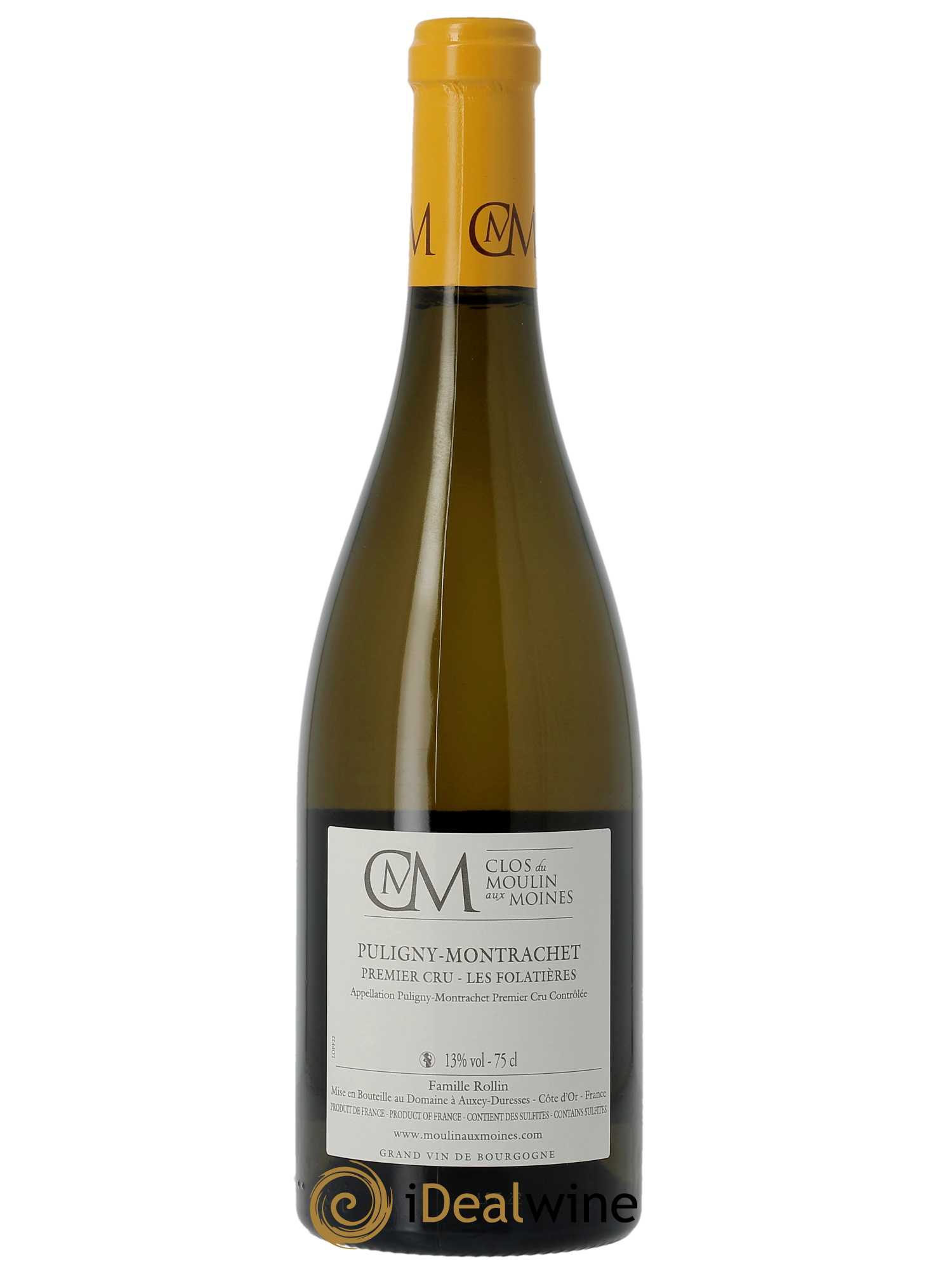 Puligny-Montrachet 1er Cru Les Folatières Clos du Moulin aux Moines  2022 - Lot de 1 Bouteille