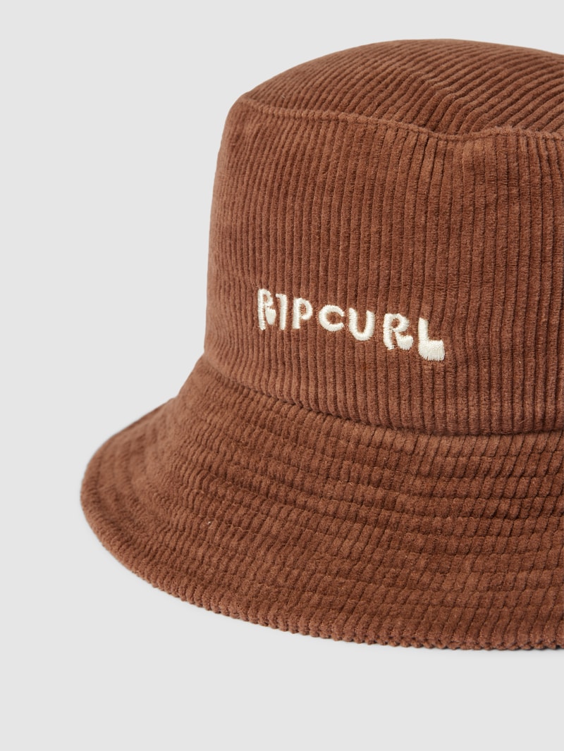 Bucket Hat mit Label-Stitching Modell 'CORD SURF' in hellbraun
