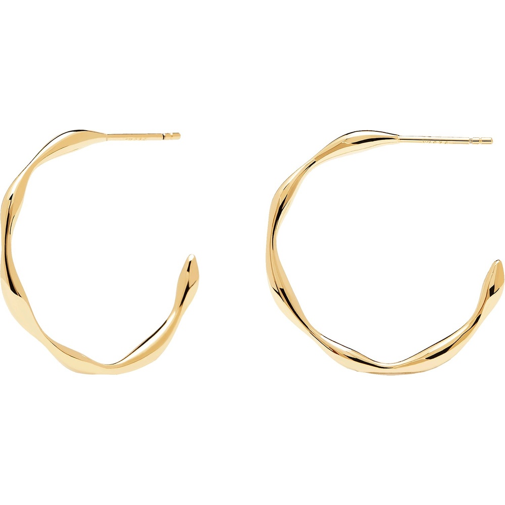 P D Paola Créoles 925 Argent Boucles d'oreilles