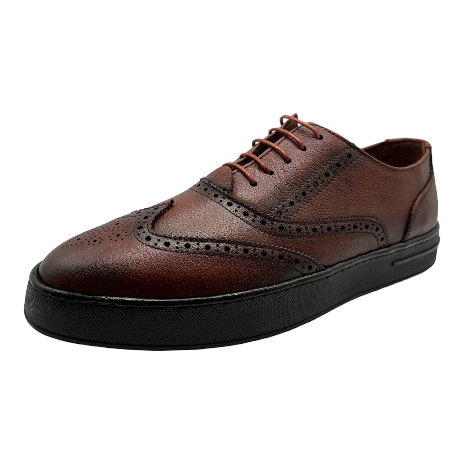 Humes Businessschuh Brauner Schnürschuh aus echtem Leder Halbschuhe Schnürschuh