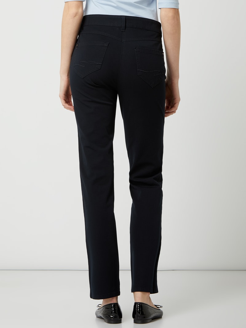 Comfort Fit Jeans mit Stretch-Anteil Modell 'Cora' in marineblau