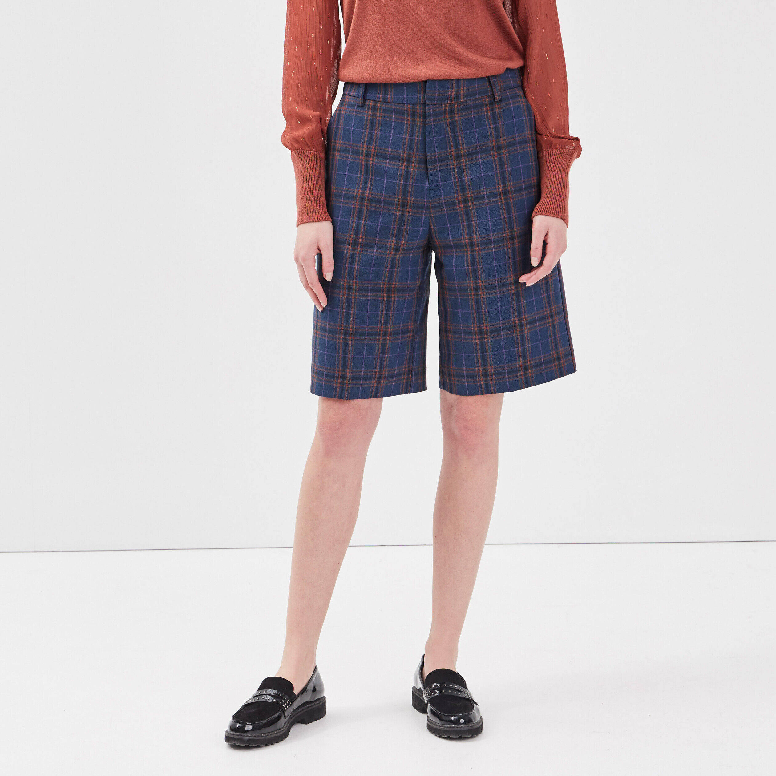 Bermuda droit bleu clair femme | Cache Cache